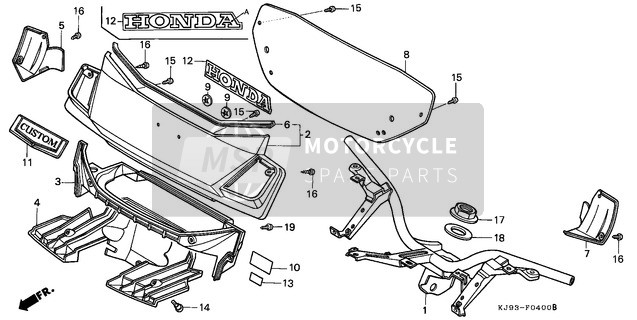 Honda CH125 1986 Lenker/Griffe (CH125E/G) für ein 1986 Honda CH125